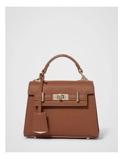 Tala Top Handle Lock Bag in Brown