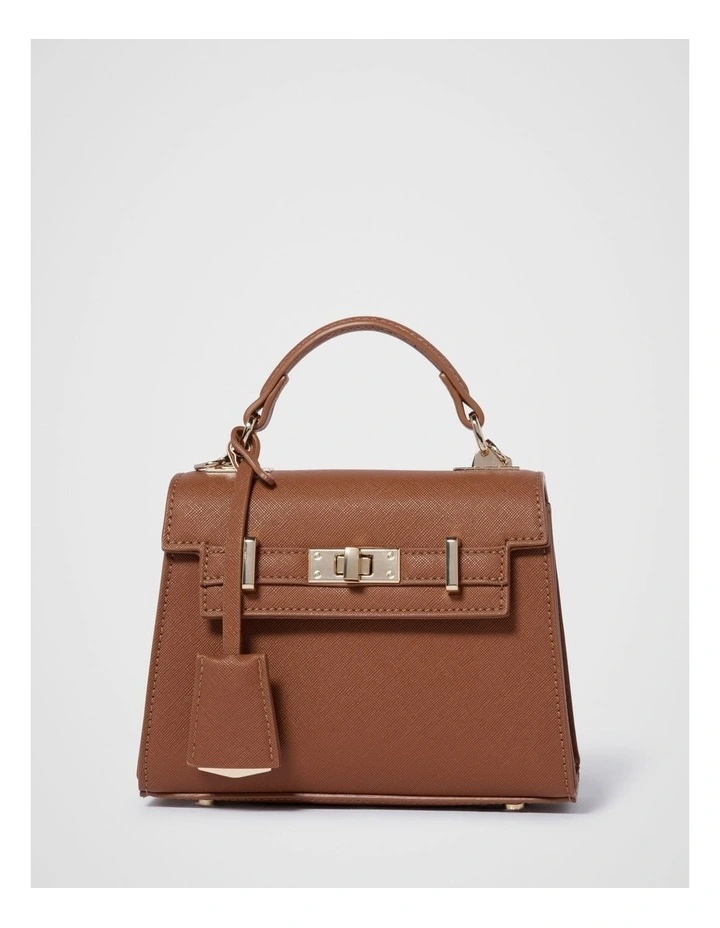 Tala Top Handle Lock Bag in Brown image 1