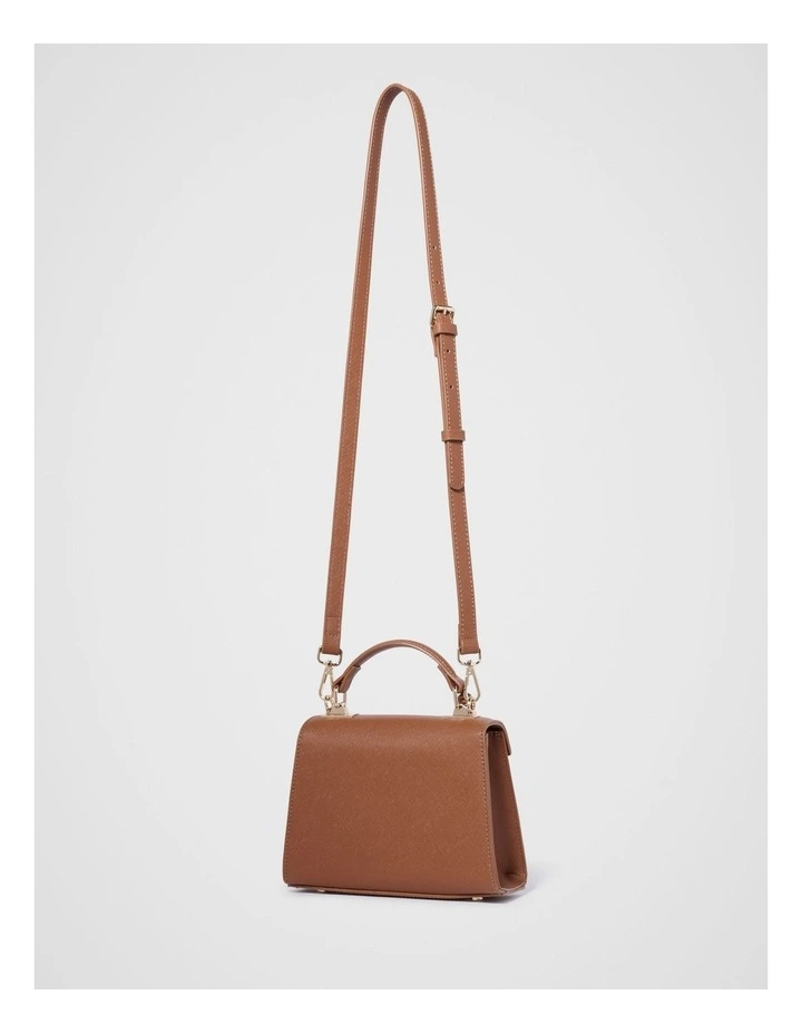 Tala Top Handle Lock Bag in Brown image 2