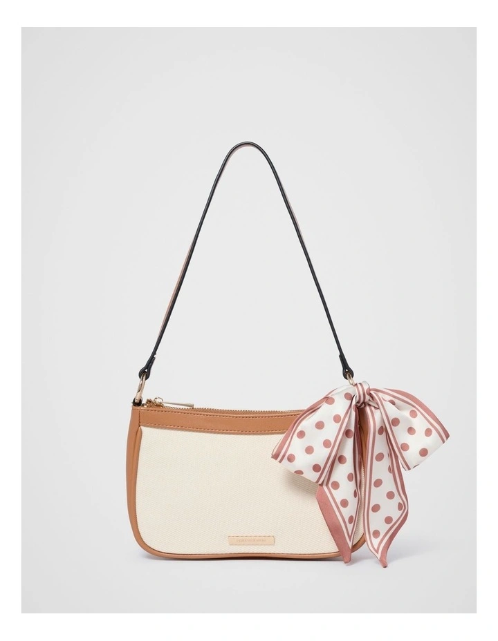 Sakura Scarf Shoulder Bag in Cream image 1