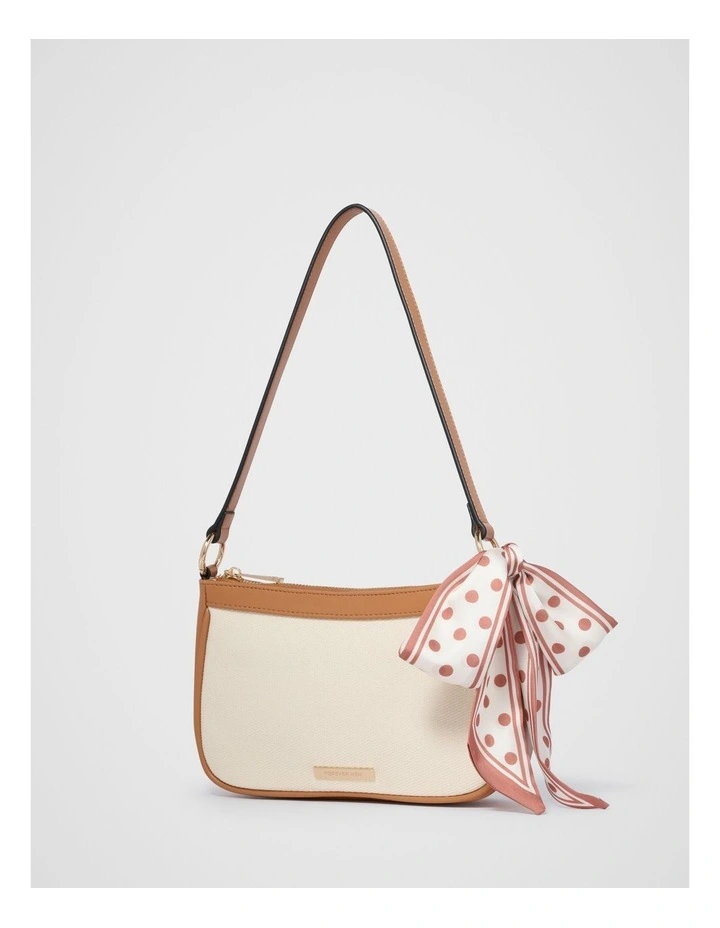 Sakura Scarf Shoulder Bag in Cream image 4