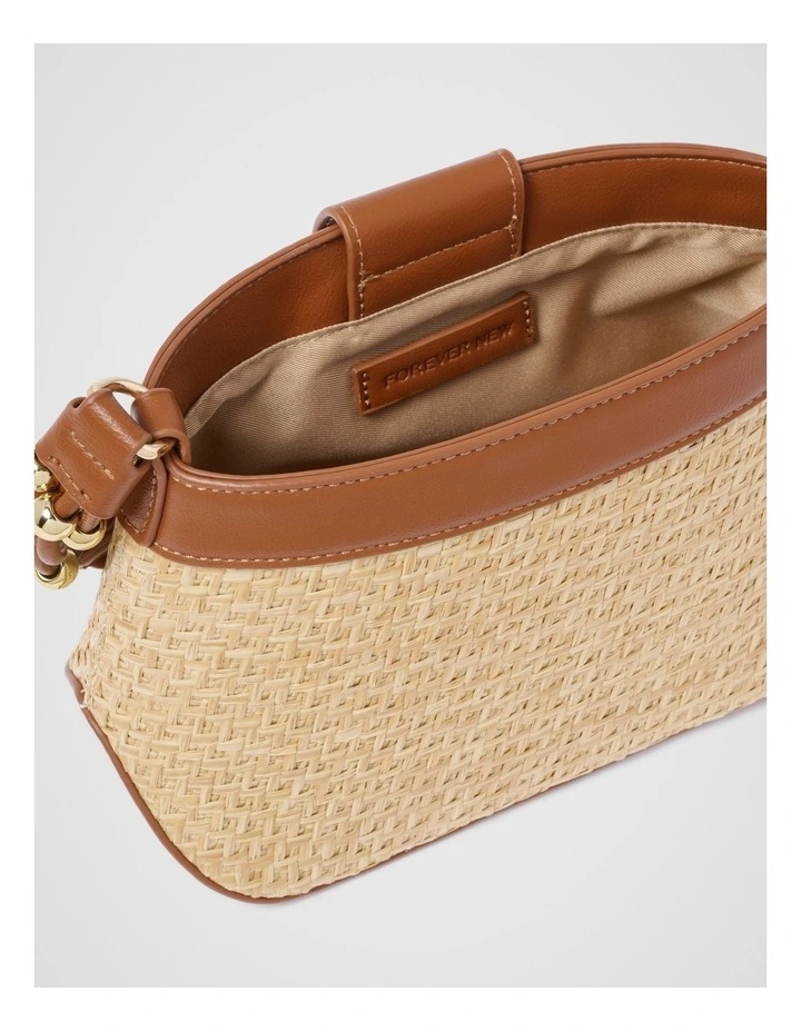 Elsie Weave Small Bag in Cream image 3