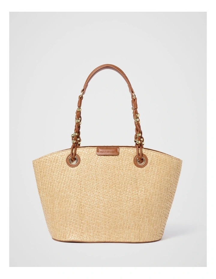 Aria Weave Tote Bag in Cream image 1