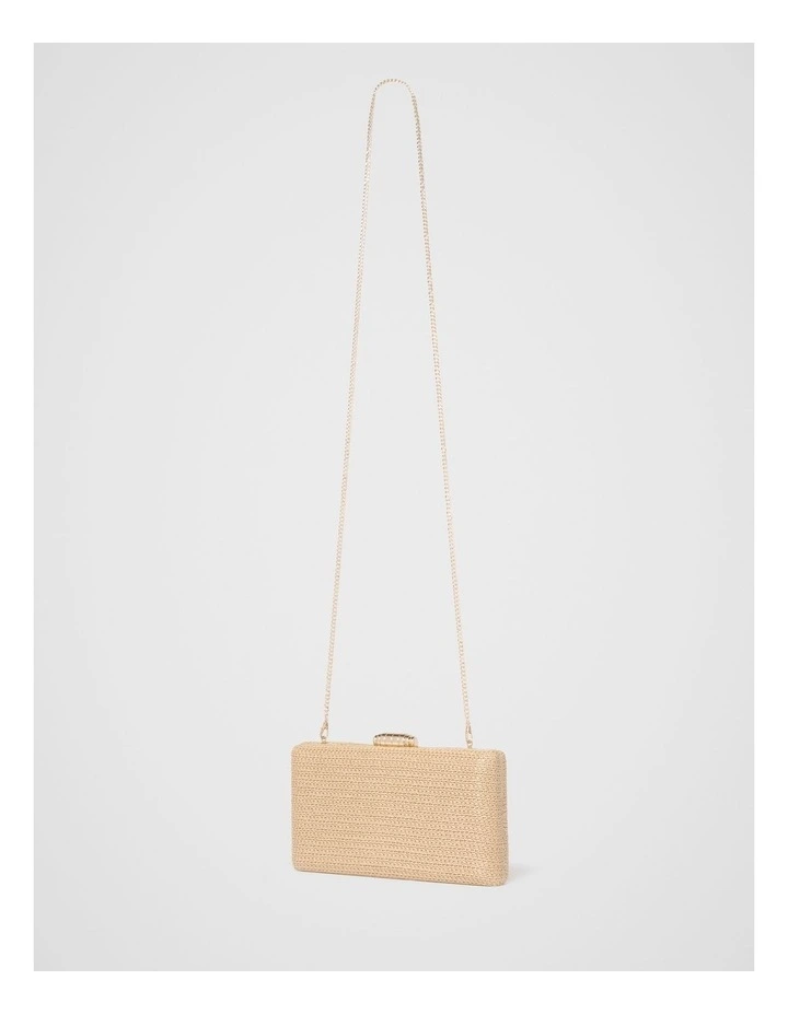 Tori Twist Weave Hardcase Clutch in Cream image 2