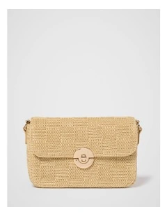 Anika Weave Shoulder Bag in Natural