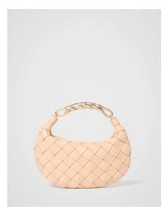 Willa Weave Metal Handle Bag in Natural