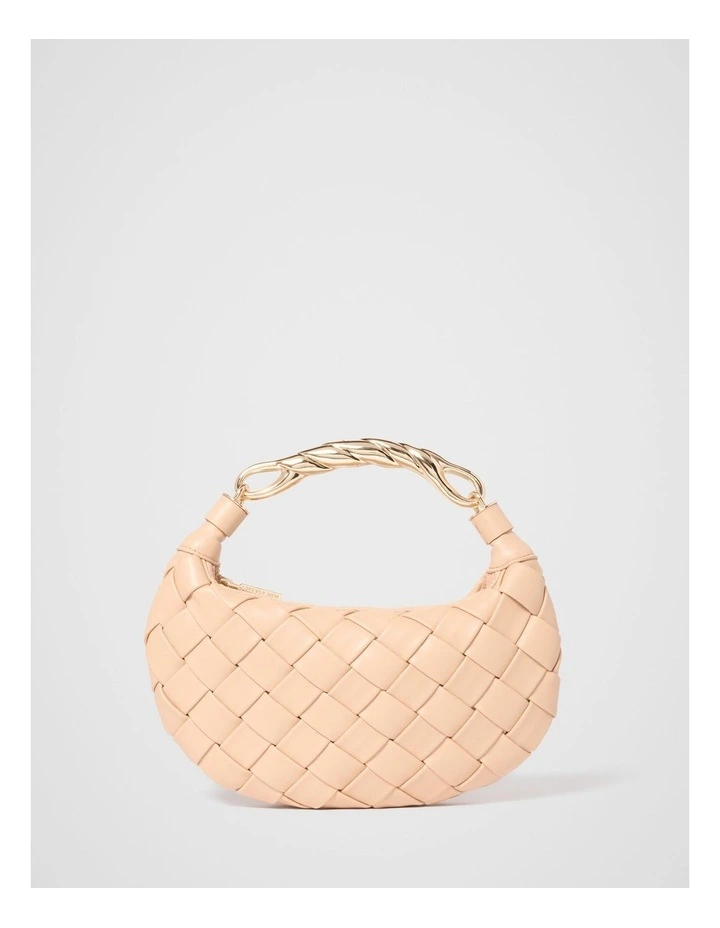 Willa Weave Metal Handle Bag in Natural image 1