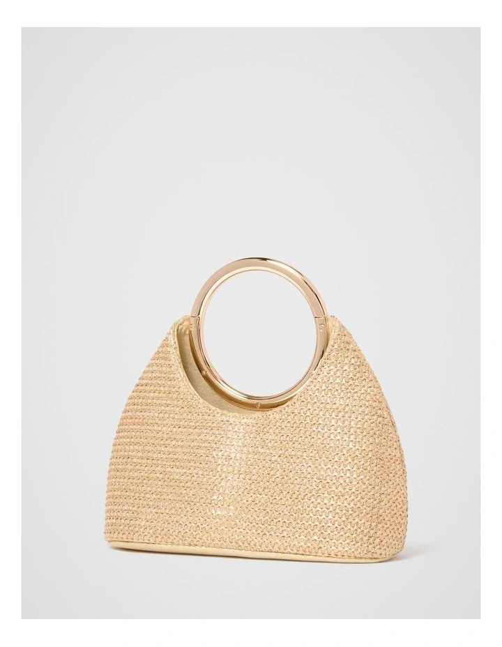 Ruby Round Handle Clutch Bag in Gold image 2