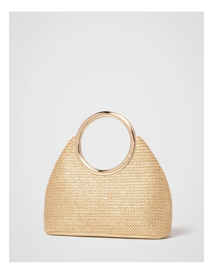 Ruby Round Handle Clutch Bag in Gold image 4