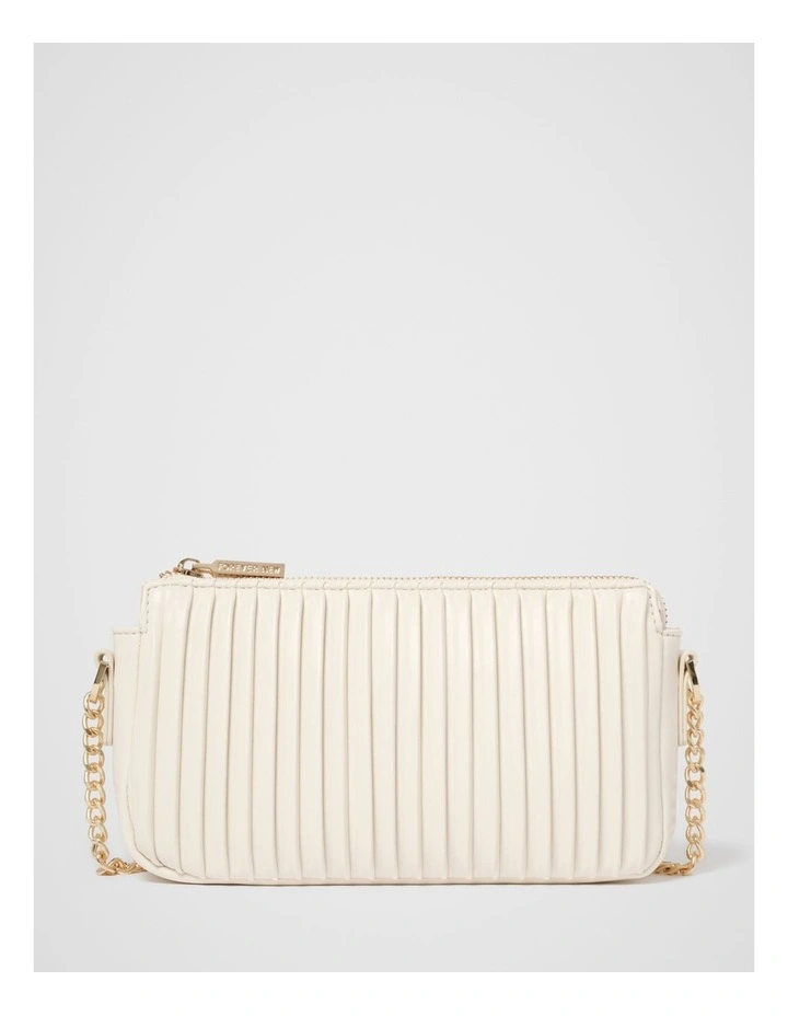 Phoebe Pleat Crossbody Bag in White image 1