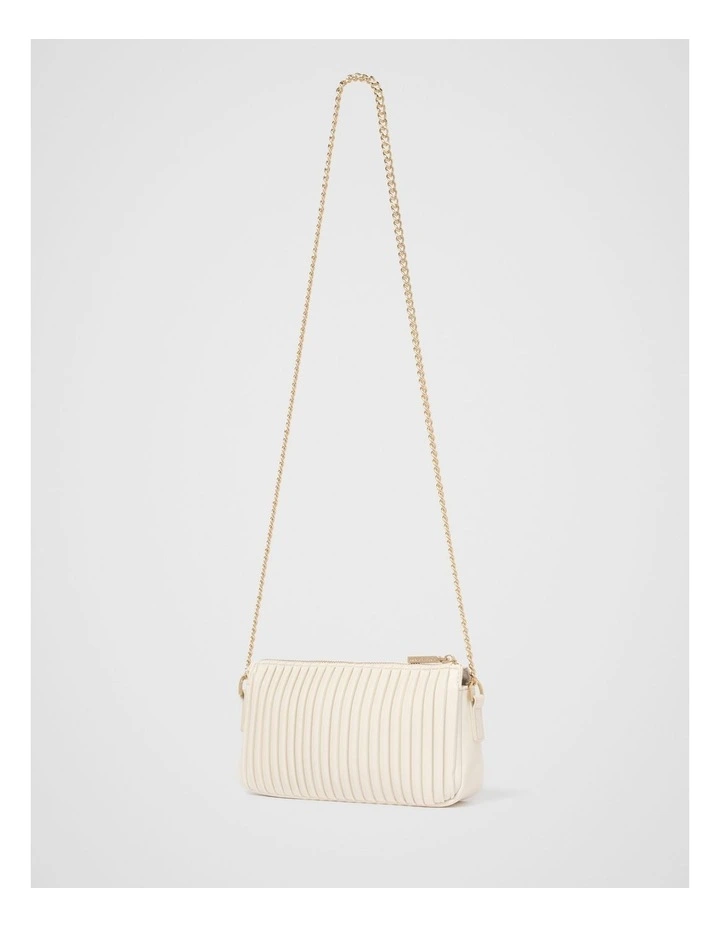 Phoebe Pleat Crossbody Bag in White image 2