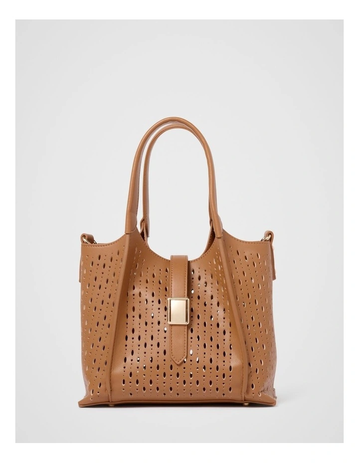 Lia Medium Tote Bag in Brown image 1