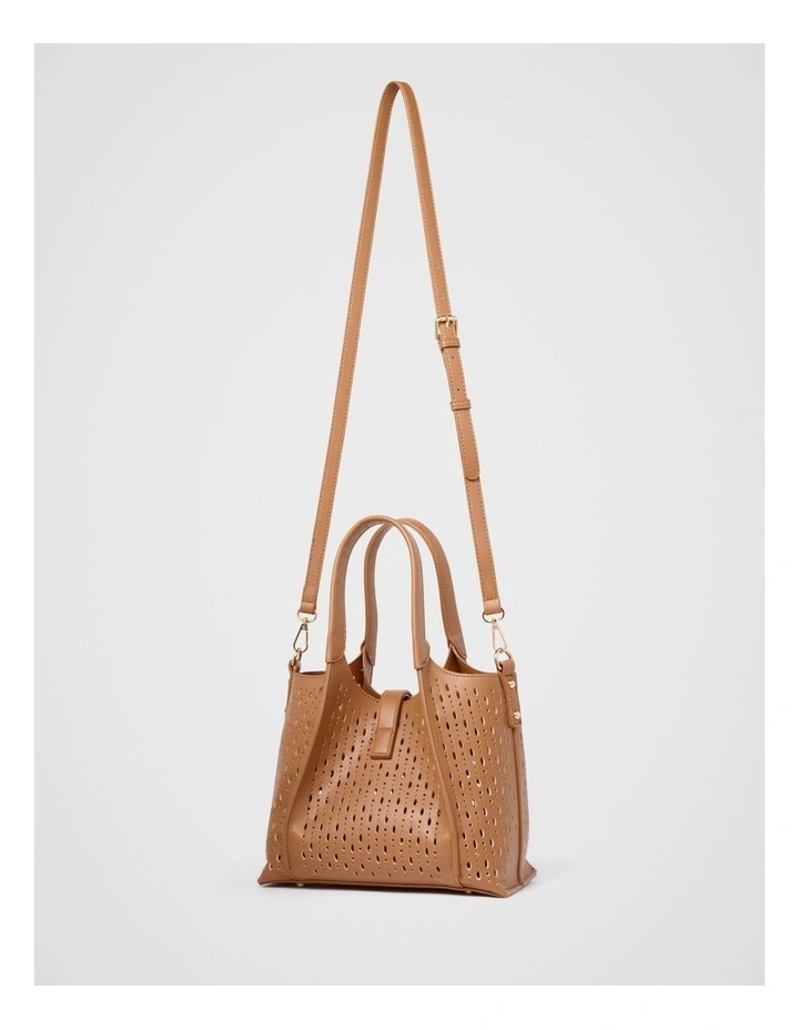Lia Medium Tote Bag in Brown image 2