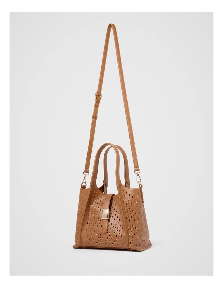 Lia Medium Tote Bag in Brown image 4