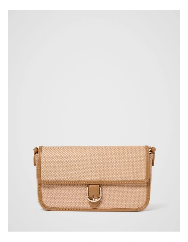 Naomi Weave Shoulder Bag in Brown image 1