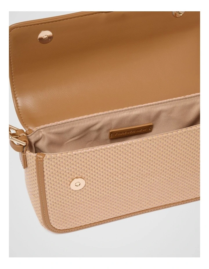 Naomi Weave Shoulder Bag in Brown image 3