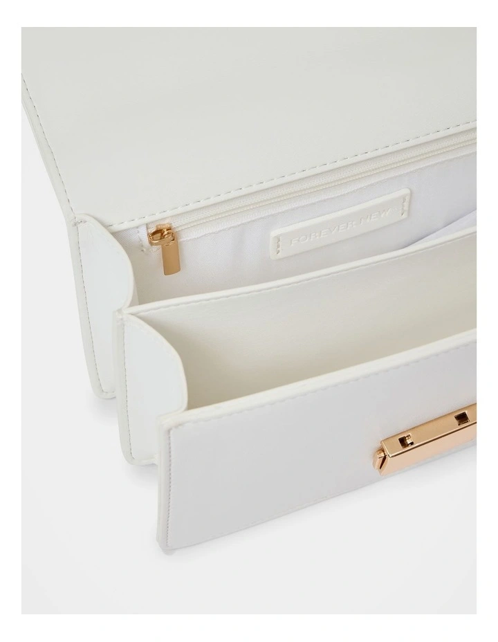 Kaylee Top Handle Mini Bag in White image 3