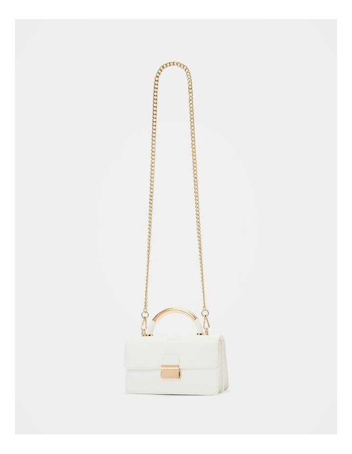 Kaylee Top Handle Mini Bag in White image 4
