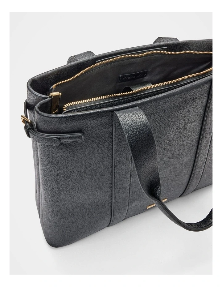 Dalton Laptop Tote Bag in Black image 3