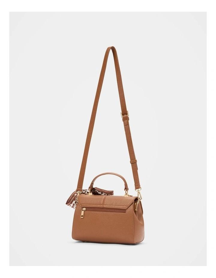 Andi Lock Top Handle Bag in Brown image 2