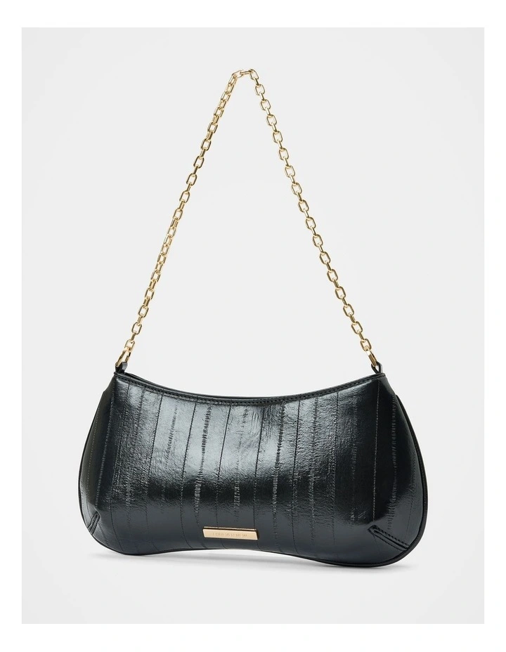 Arabella Chain Shoulder Bag in Black image 2