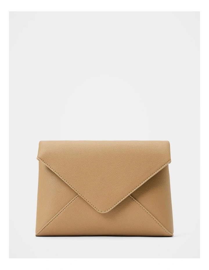 Ashley Envelope Clutch in Beige image 1