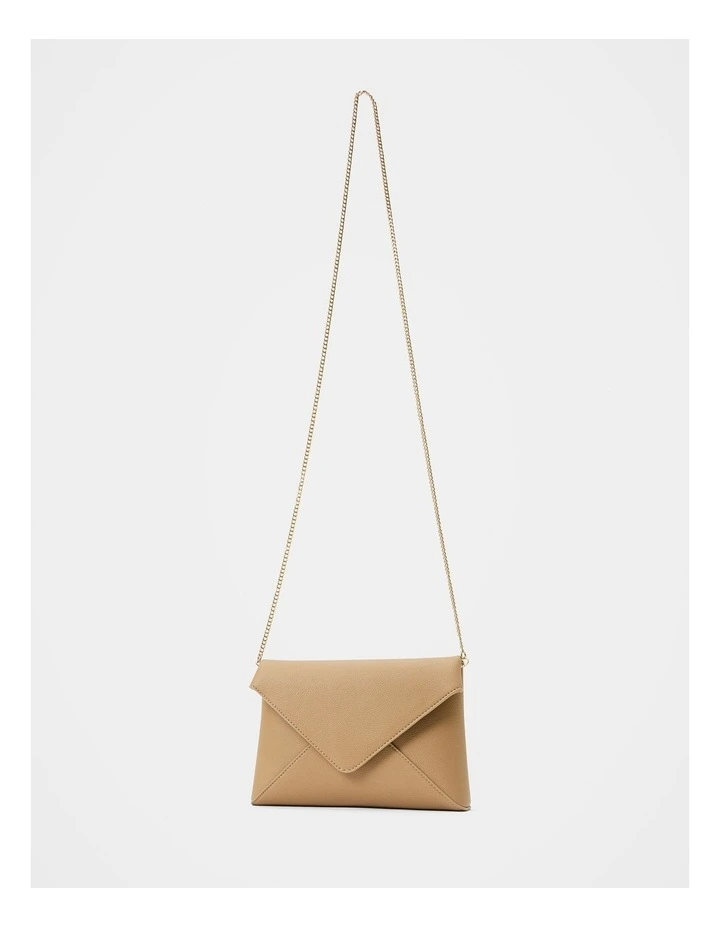 Ashley Envelope Clutch in Beige image 4