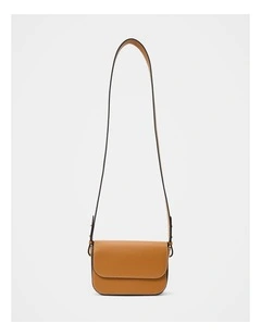 Alessia Flapover Crossbody Bag in Brown