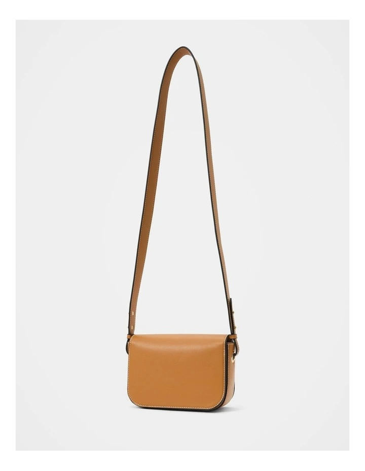 Alessia Flapover Crossbody Bag in Brown image 2