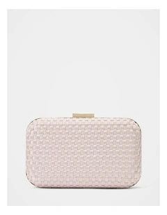 Savannah Satin Weave Hardcase Bag in Cream