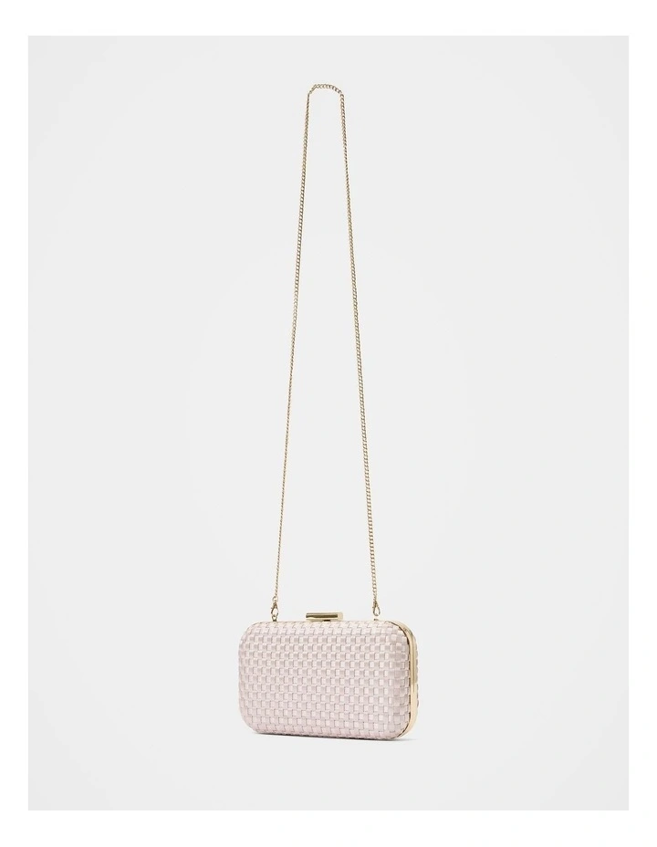 Savannah Satin Weave Hardcase Bag in Cream image 4