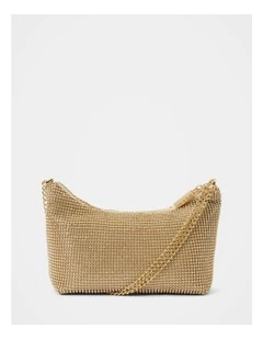 Paloma Curve Clutch Bag in Gold