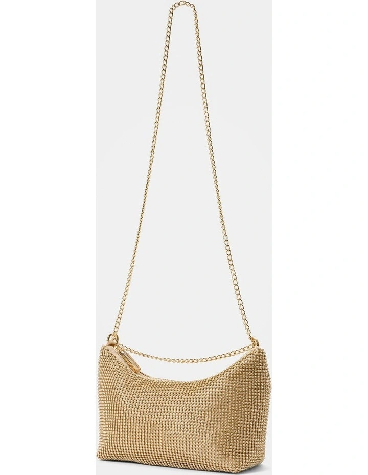 Paloma Curve Clutch Bag in Gold image 3