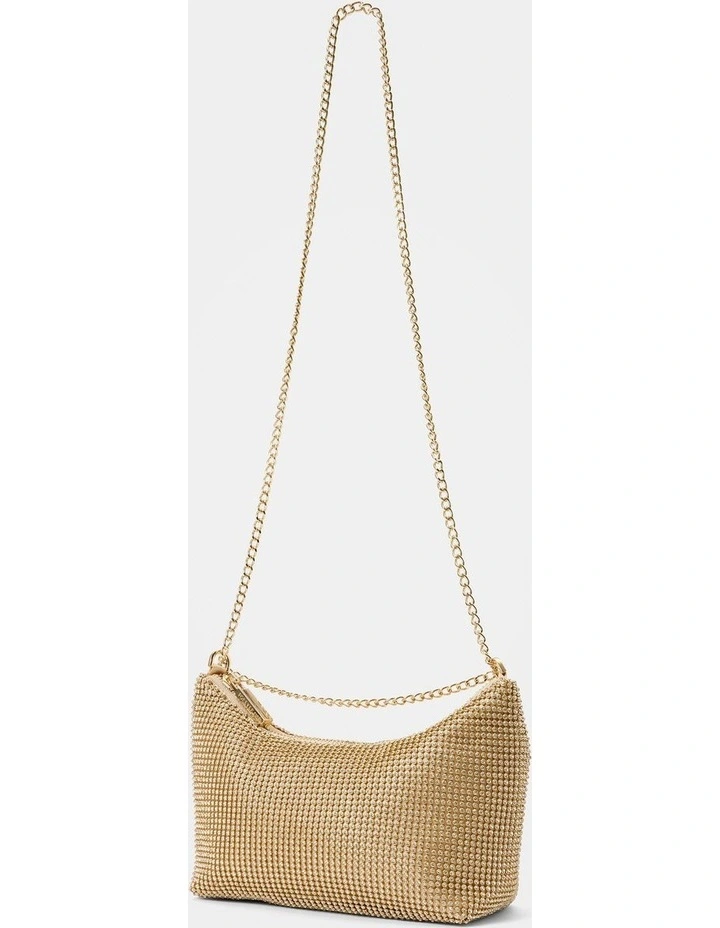 Paloma Curve Clutch Bag in Gold image 4