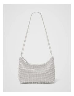Paloma Clutch Bag in Silver