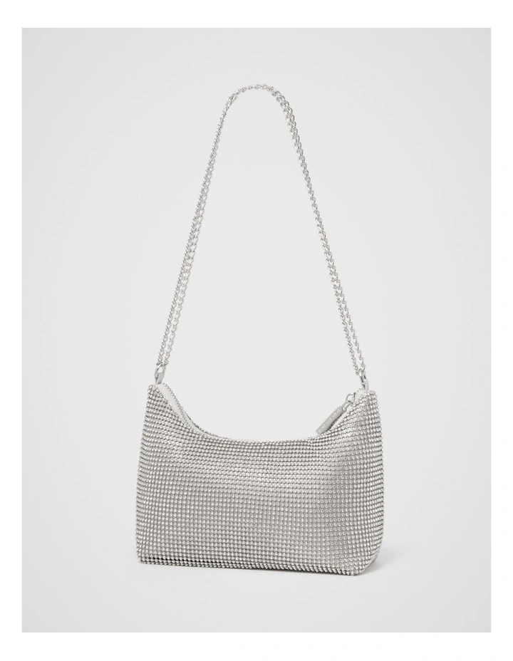 Paloma Clutch Bag in Silver image 2