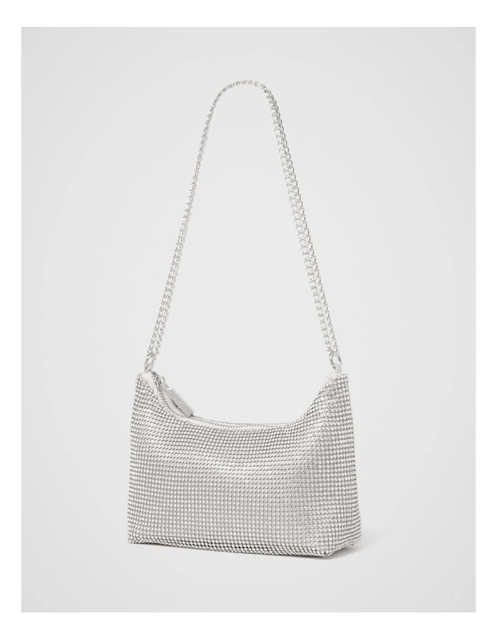 Paloma Clutch Bag in Silver image 3