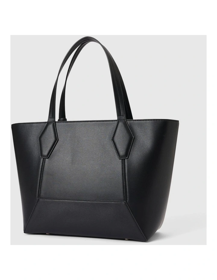 Christina Classic Panel Large Tote Bag in Black image 2