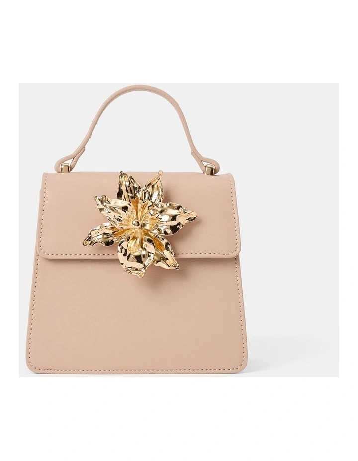 Maria Metal Flower Small Bag in Cream image 1