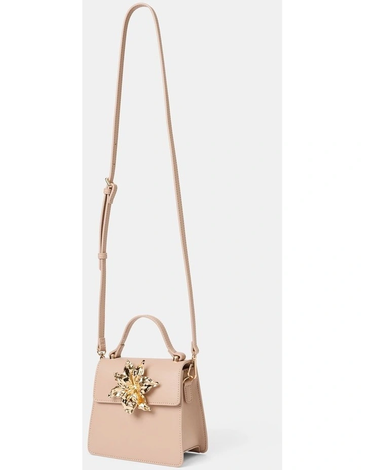 Maria Metal Flower Small Bag in Cream image 4