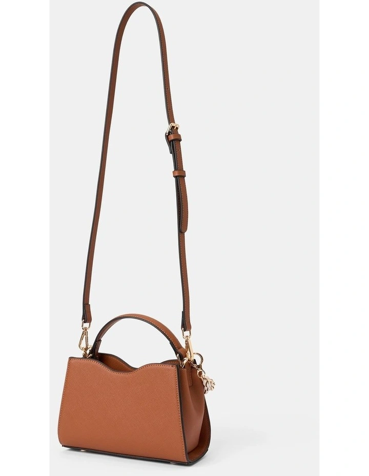 Victoria Scarf Lock Top Handle Bag in Brown image 2