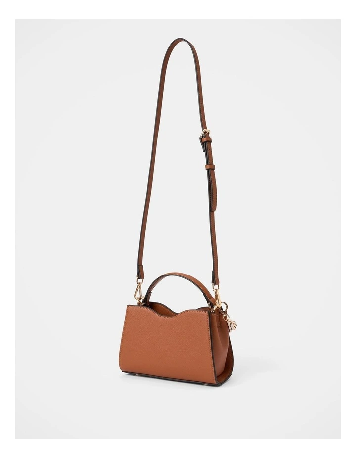 Victoria Scarf Lock Top Handle Bag in Brown image 4