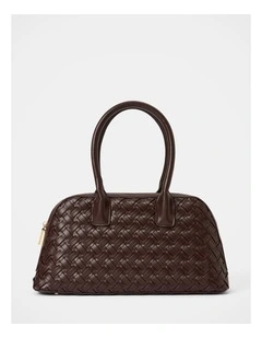 Kendra Weave Kettle Bag in Brown