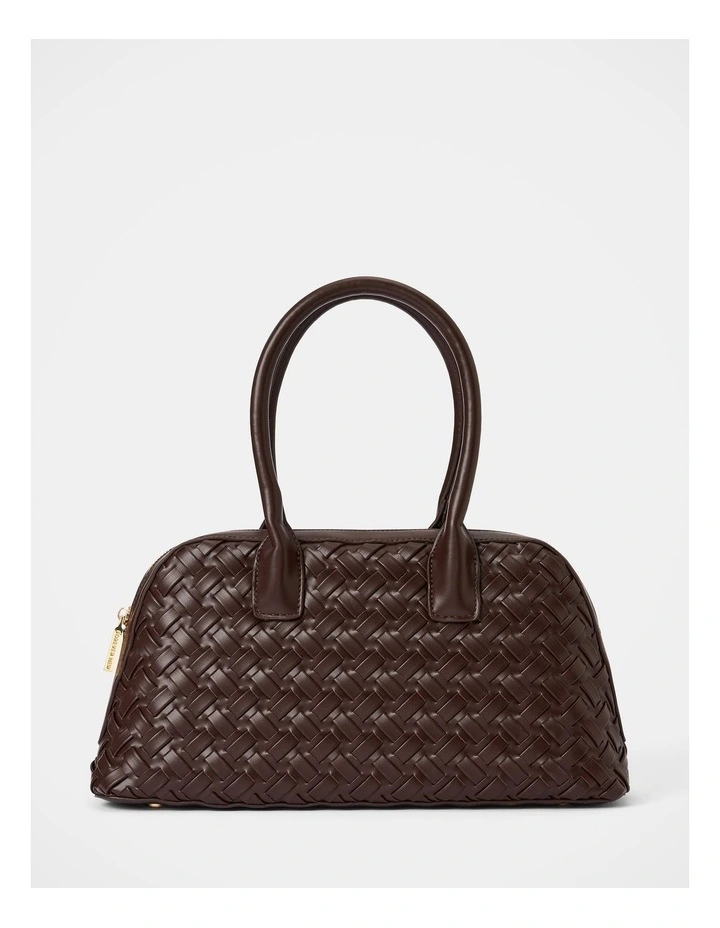 Kendra Weave Kettle Bag in Brown image 1