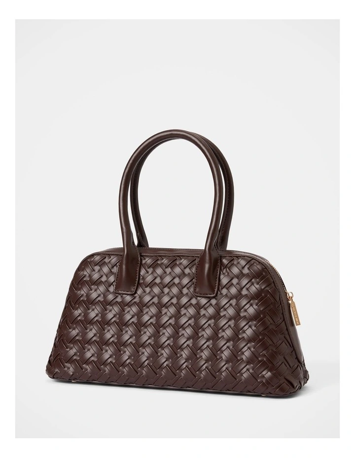 Kendra Weave Kettle Bag in Brown image 2