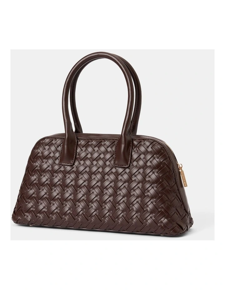 Kendra Weave Kettle Bag in Brown image 2