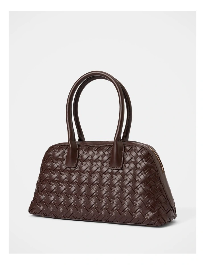 Kendra Weave Kettle Bag in Brown image 4