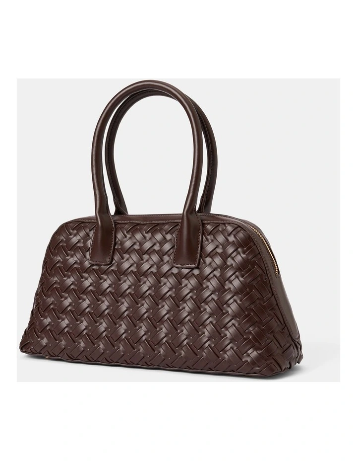 Kendra Weave Kettle Bag in Brown image 4