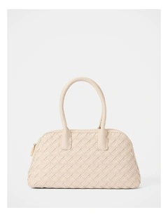 Kendra Weave Kettle Bag in White