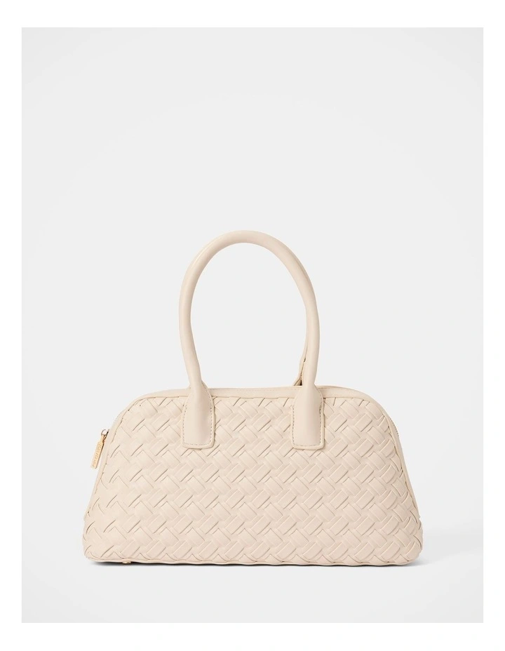 Kendra Weave Kettle Bag in White image 1